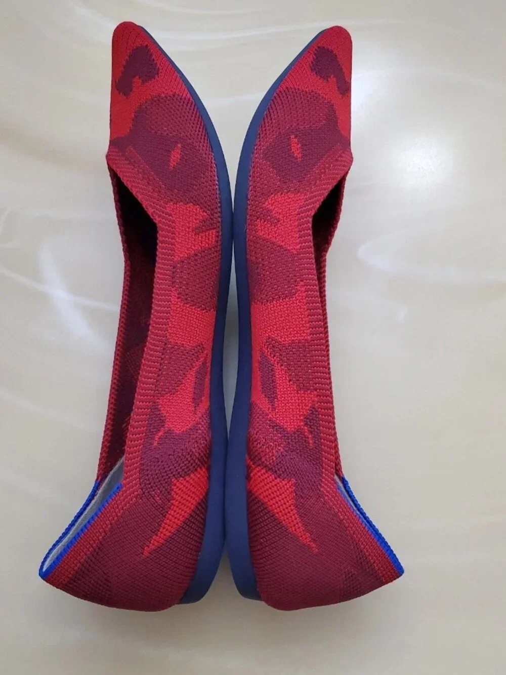Rothy's The Point In Red Camo Slip On Women's Flats Size 8